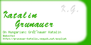 katalin grunauer business card